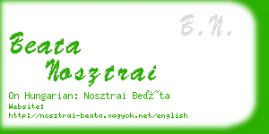 beata nosztrai business card